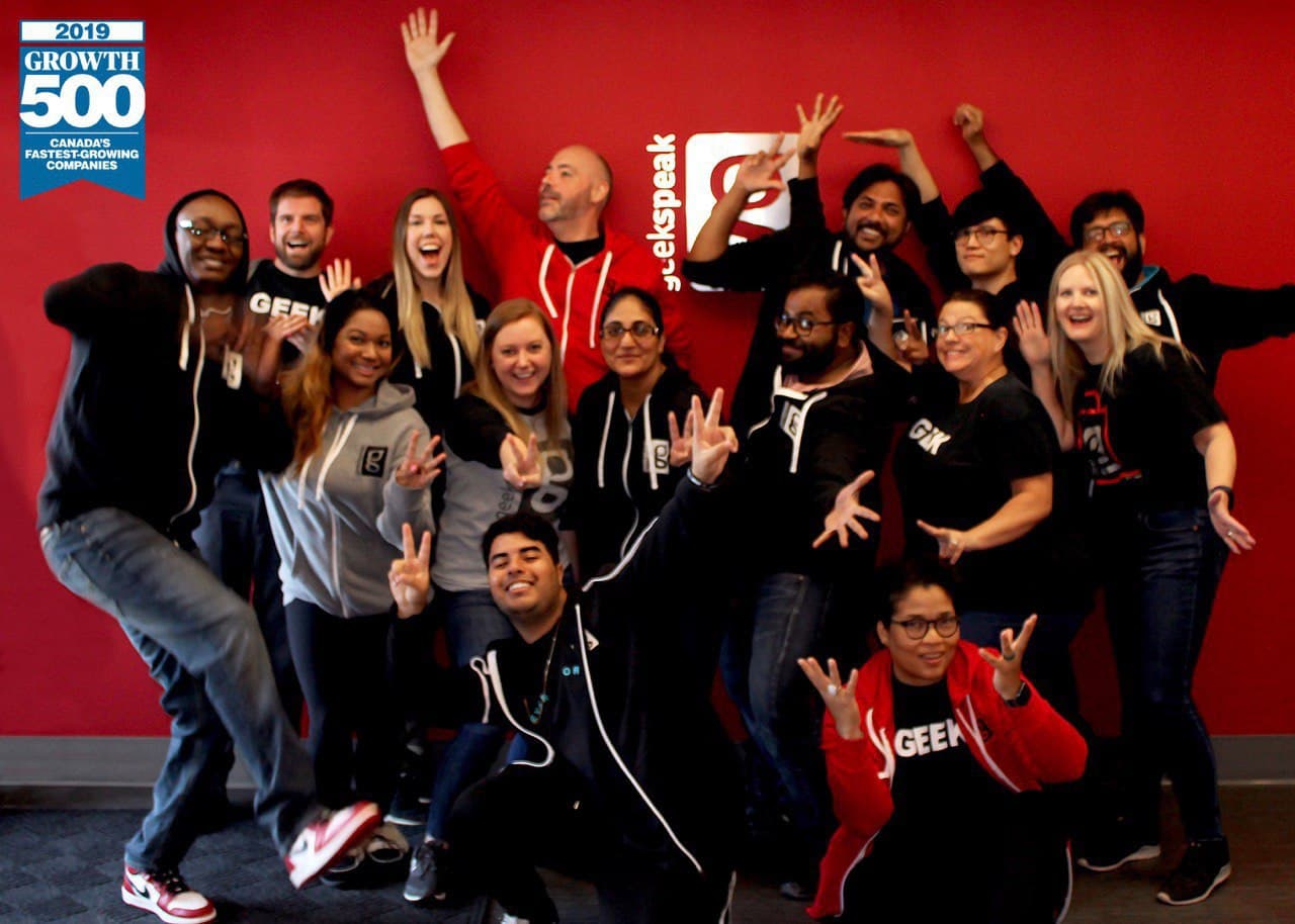 geekspeak Commerce team at their office in Whitby, Ontario