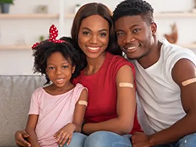 Smiling family