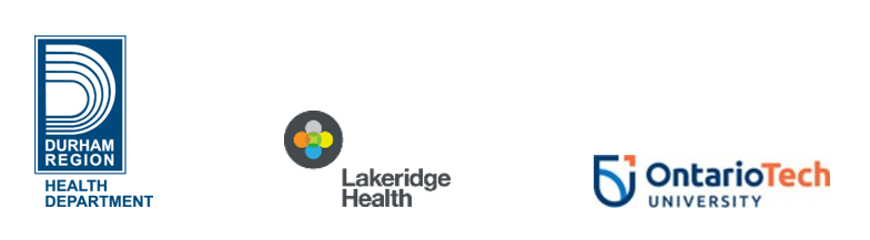 Health Department, Lakeridge Health and Ontario Tech University logos Health Department, Lakeridge Health and Ontario Tech University logos