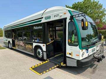 DRT bus in accessible boarding mode