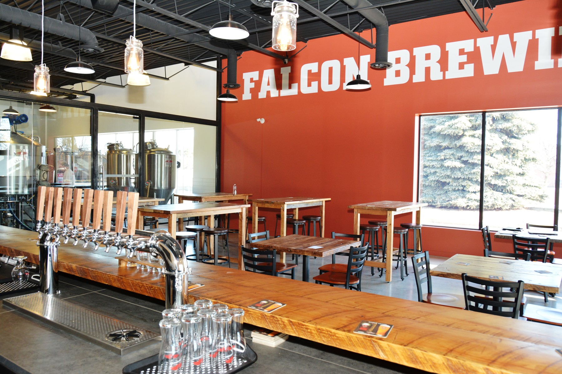 Falcon Brewery interior Interior of Falcon Brewery showing bar and tables
