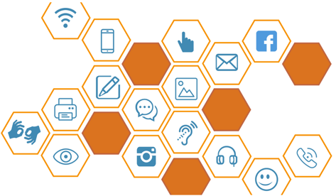 Accessibility and communications icons