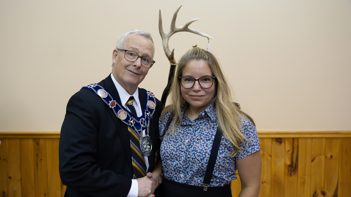Regional Chair and CEO John Henry and Chief Kelly LaRocca shake hands at the signing of the Bilateral Agreemenr